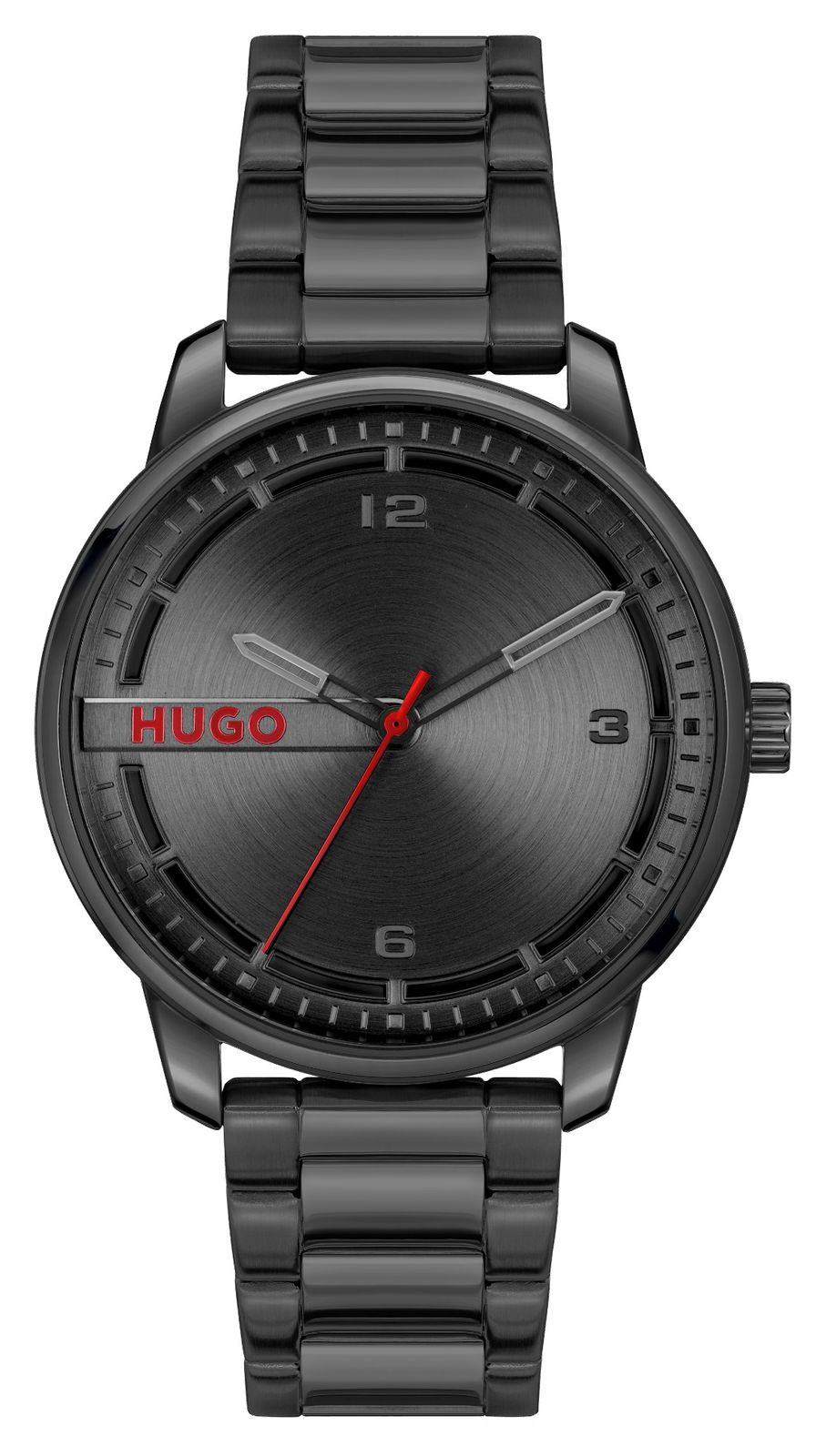 HUGO 1530365 Men's #Stamp (42mm) Black Dial / Black Watch