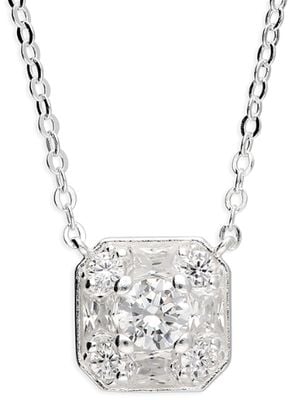 Sterling Silver Square CZ Necklace H6333/C
