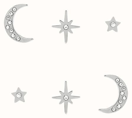 Olivia Burton Stainless Steel Crystal-Set Celestial Stud Earrings Set 24100063