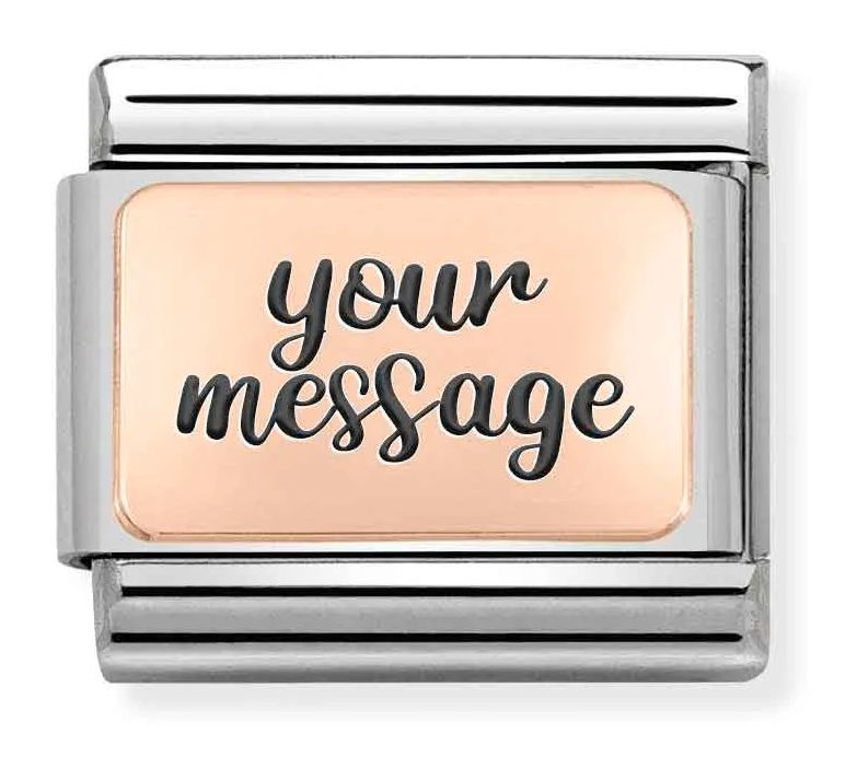 Nomination 430101/01 Classic ENGRAVED Steel And Bonded Rose Jewellery