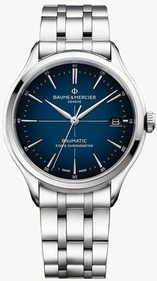 Baume & Mercier Clifton Baumatic Chronometer (40mm) Blue Gradient Dial / Stainless Steel Bracelet 10468
