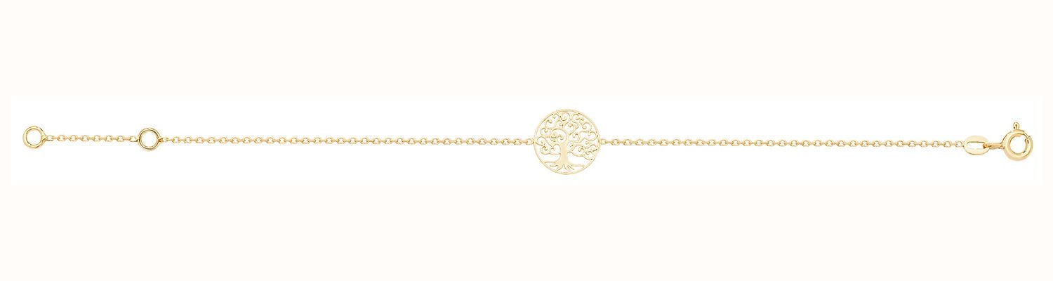 James Moore TH Babies' 9ct Yellow Gold Tree of Life Bracelet BR613