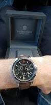 Customer picture of Victorinox Men's Alliance Sport Chronograph Black Dial Brown Leather 241826