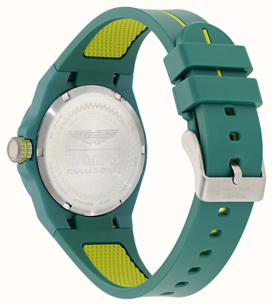 Aston Martin Aramco Formula One™ Team SHD Quartz (38mm) Podium Green Dial / Podium Green Silicone Strap MTFH1F602 - alternate view 3