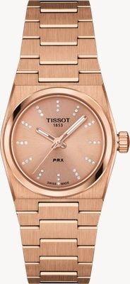 Tissot PRX Quartz (25mm) Rose Gold Dial / Rose Gold PVD Stainless Steel Bracelet T1370103350600