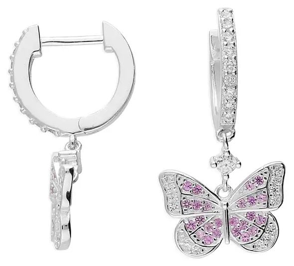 CME Leicester Limited H5719/S Silver White And Pink Cubic Jewellery