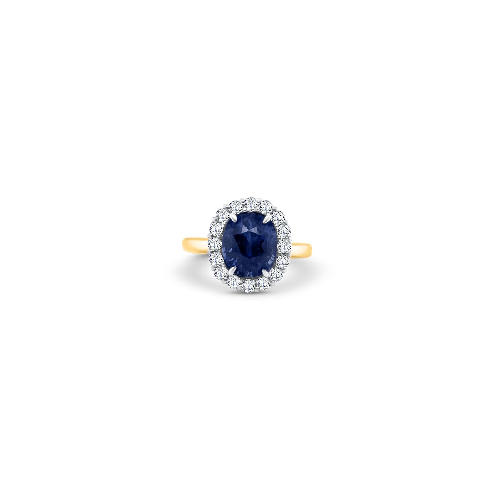 Pre-owned J32246 18ct Yellow Gold 2.60ct Sapphire Diamond Jewellery
