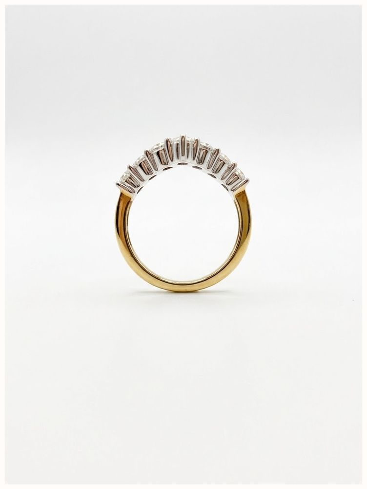 0.78ct Round Brilliant Natural Diamond 9ct Yellow Gold Half Eternity Ring BJR0436 - alternate view 3