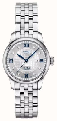 Tissot Le Locle 20th Anniversary (29mm) Silver Clous de Paris Dial / Stainless Steel + Blue Leather Strap T0062071103601