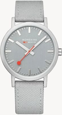 Mondaine Classic Quartz (40mm) Grey Dial / Grey Textile Strap A660.30360.80SBH