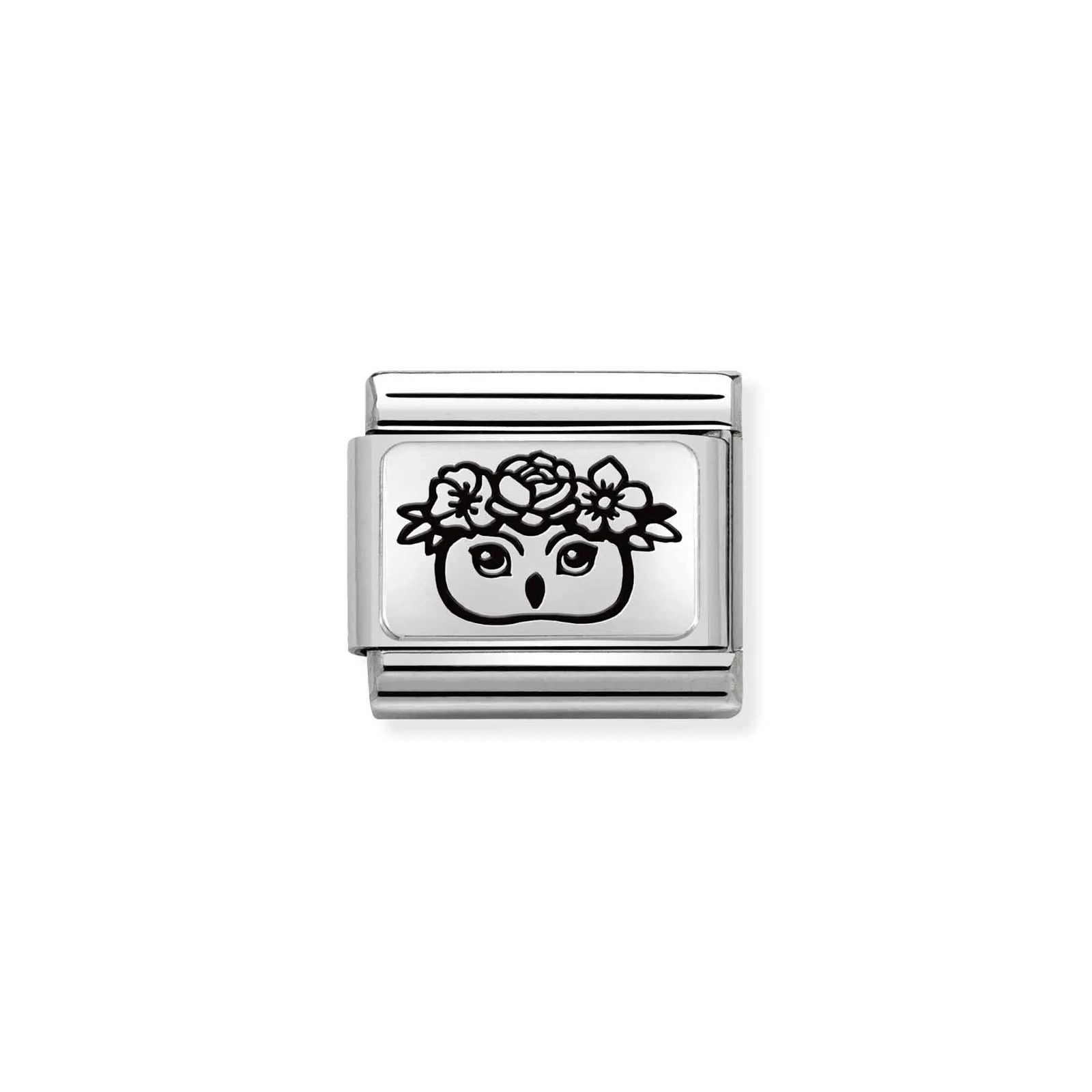 Nomination 330111/30 Classic PLATES Steel And Silver 925 Owl Jewellery