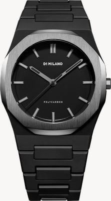 D1 Milano Polycarbon Space Grey (40.5mm) Black Dial / Black Polycarbonate Strap PCBJ13