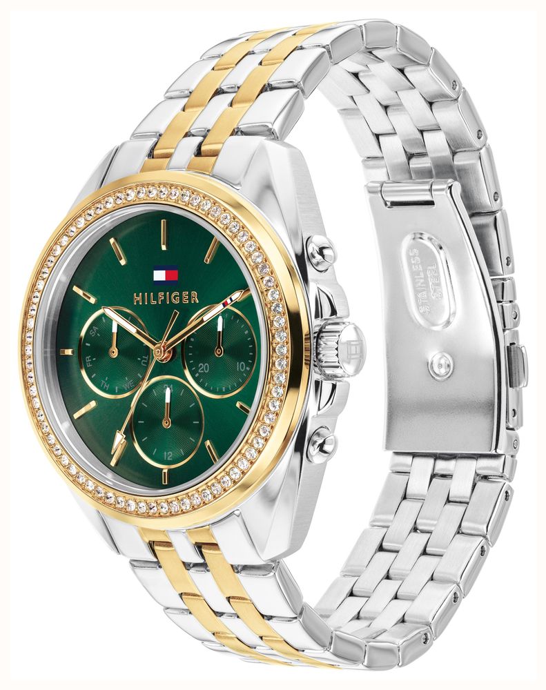 Tommy Hilfiger Mellie Two Tone Bracelet green Dial Watch 1782969 - alternate view 2