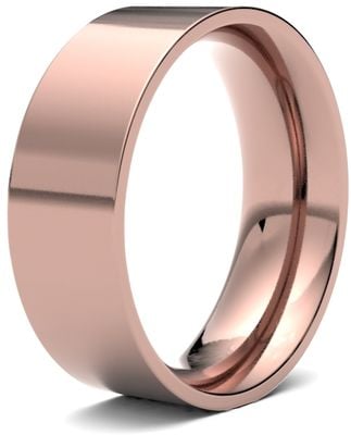 James Moore Wedding Rings | 9ct Rose Gold | 7mm | Medium | Flat Court | AG_7GME-9R