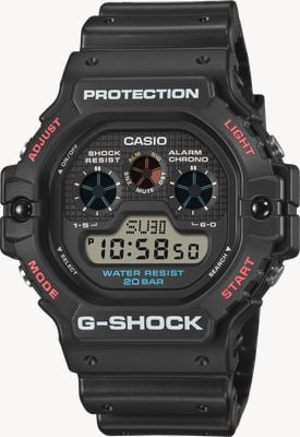 Casio G-Shock 5900 Series Digital (46.8mm) Black Dial / Black Resin Band DW-5900U-1ER