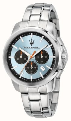 Maserati Successo Quartz Chronograph (42mm) Light Blue Dial / Stainless Steel Bracelet R8873621044