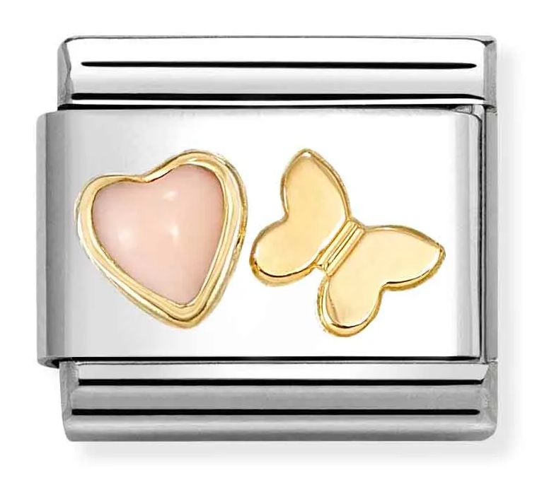 Nomination 030523/12 Classic Pink Coral Heart & Butterfly Jewellery