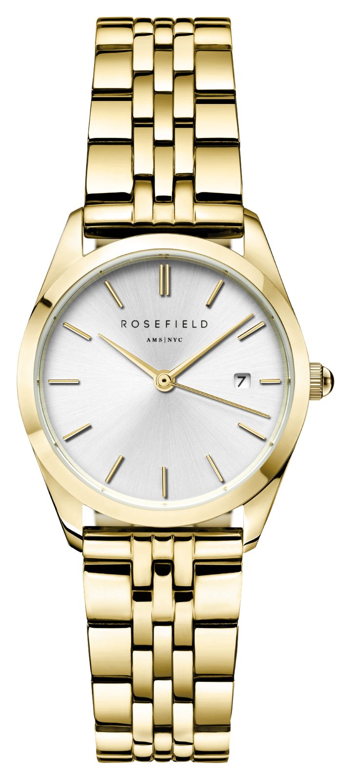 Rosefield ASGSG-A15 Ace XS (29mm) Silver Dial / Gold-Plated Watch