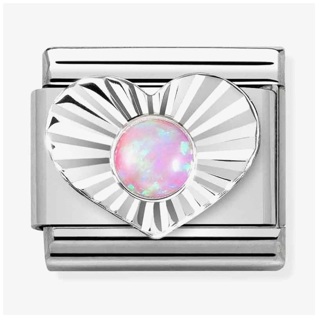 Nomination 330508/38 Classic Heart Pink Opal Sterling Silver Jewellery