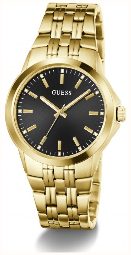Guess Men's Archie Black Sunray Dial Gold-Tone Stainless Steel Bracelet GW1121G2 - alternate view 2