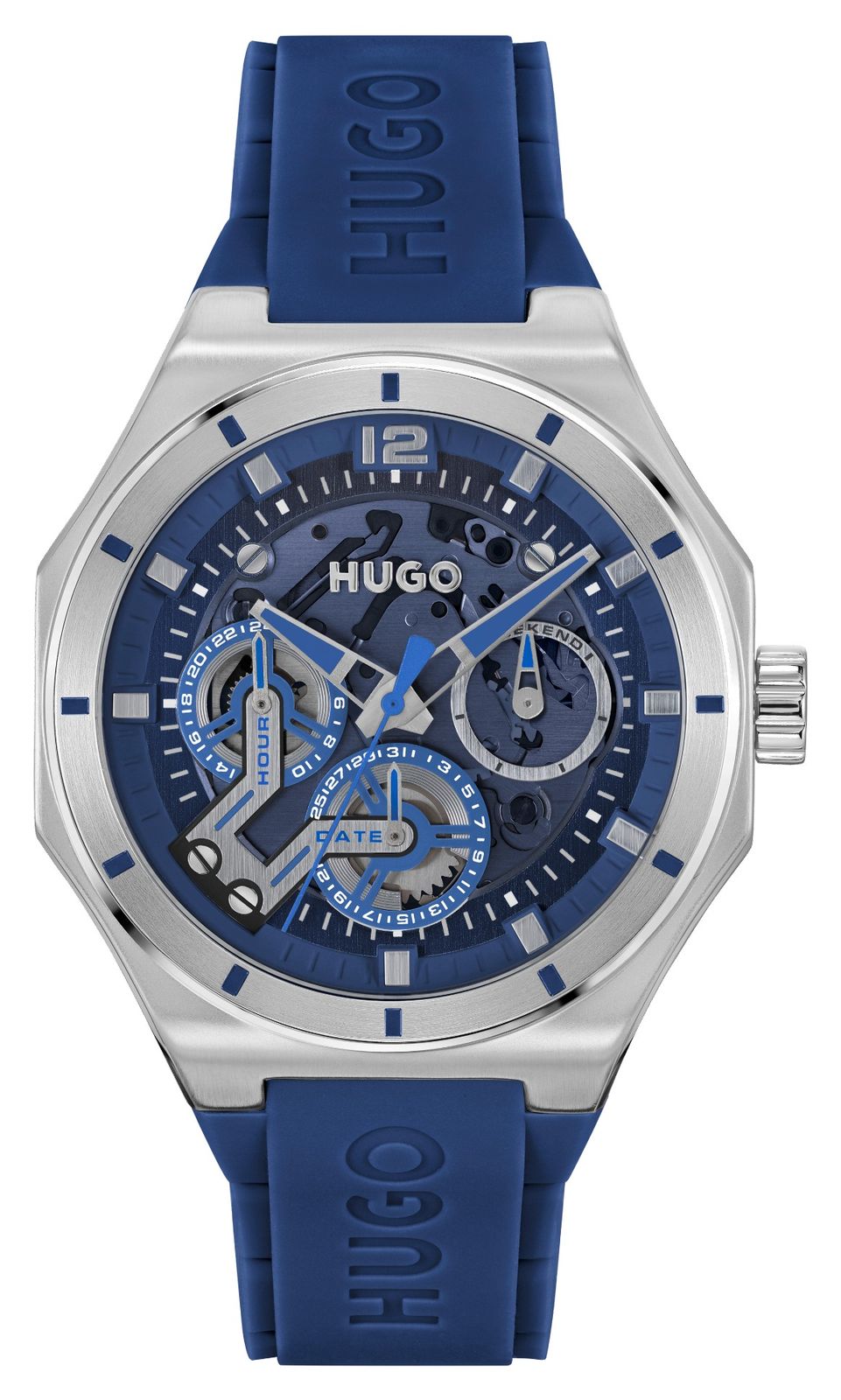 HUGO 1530375 Men’s #Grail Skeleton (44mm) Blue Dial / Blue Watch