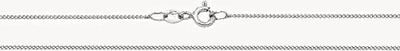 Treasure House 9ct White Gold Closed Curb Chain 16" CH160W/16