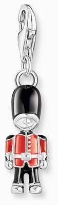 Thomas Sabo London Royal Guard Red and Black Cold Enamel Sterling Silver Pendant Charm 2122-007-7
