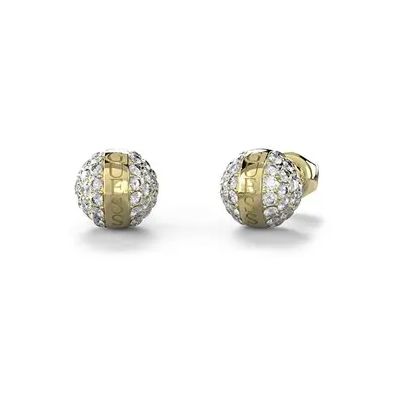 Guess JUBE04459JWYGT/U Women's Gold-Tone Stud Ball Earrings Jewellery