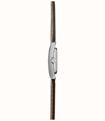 Herbelin Ve Avenue (19 x 23.4mm) Silver Guilloché Dial / Taupe Leather Strap 17537AP08TA - alternate view 2