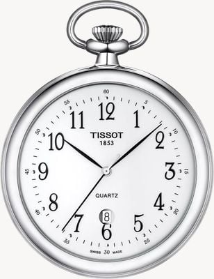 Tissot Lepine Quartz Pocket Watch (49mm) White Dial / Stainless Steel T82655012