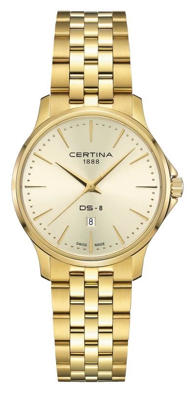 Certina C0450103336100 DS-8 Lady (31mm) Gold Dial / Gold PVD Watch