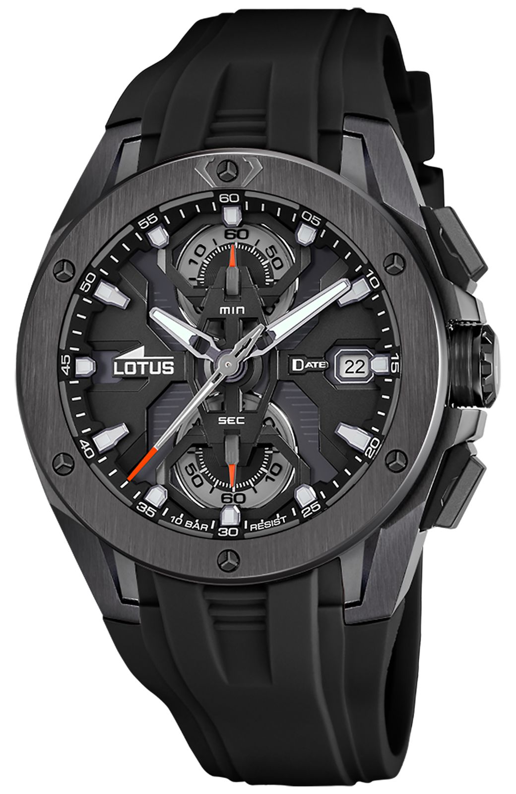 Lotus L18943/6 Vortex Quartz Chronograph (44mm) Black & Grey Watch