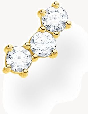 Thomas Sabo 18k Yellow Gold Single Stud Earring | Zirconia Stones H2132-414-14