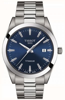 Tissot Gentlemen Titanium | Grey/Silver Titanium Bracelet | Blue Dial T1274104404100