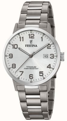 Festina Men's (40.5mm) Silver Dial / Titanium Bracelet F20435/1
