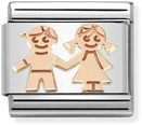 Nomination Classic Siblings Holding Hands Steel Charm 430104/33