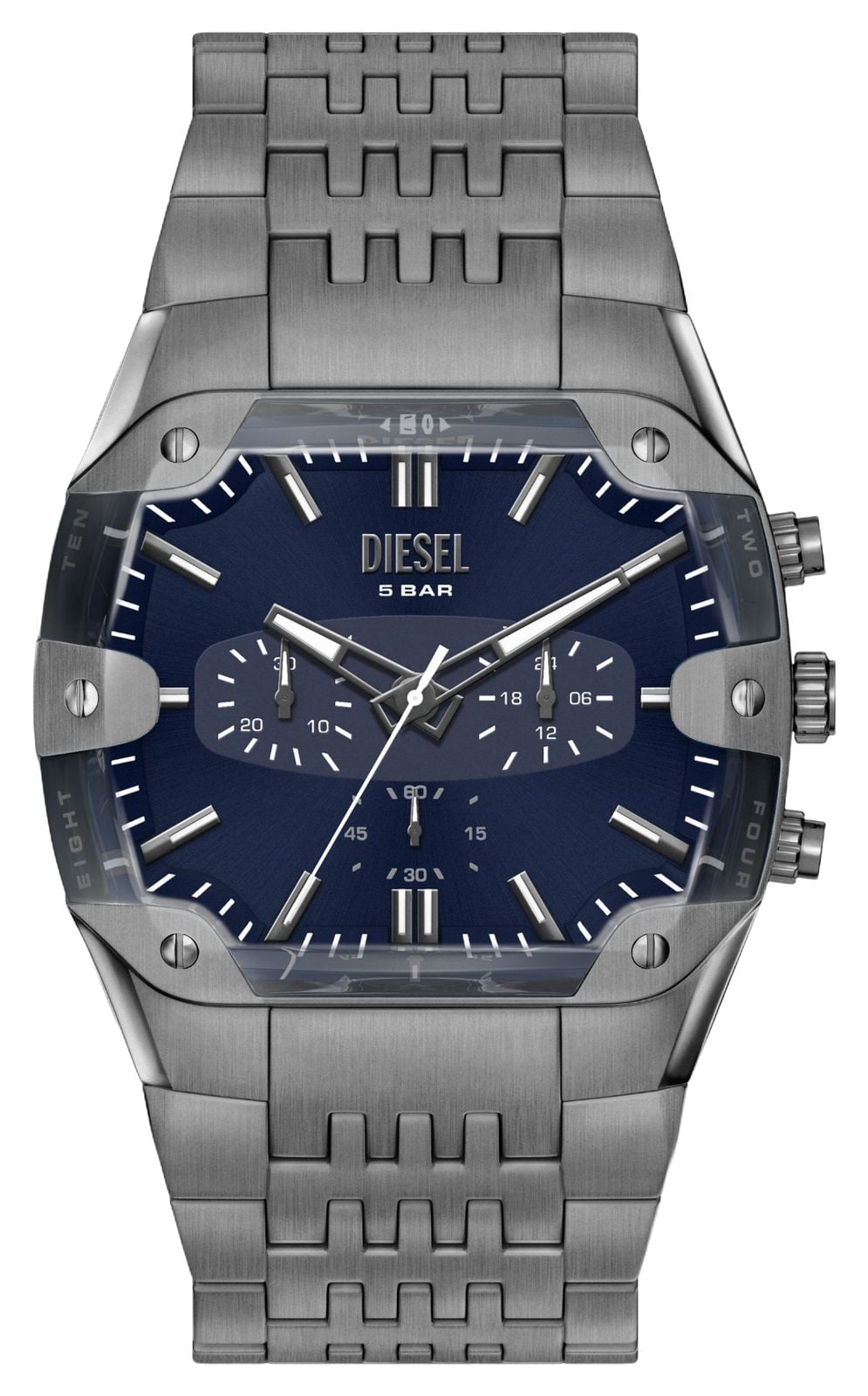 Diesel DZ4717 Spiked Cushion Quartz Chrono (45mm) Navy Watch
