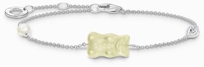 Thomas Sabo x HARIBO White Goldbear Gummy Bear Bracelet Sterling Silver A2151-052-14-L19V