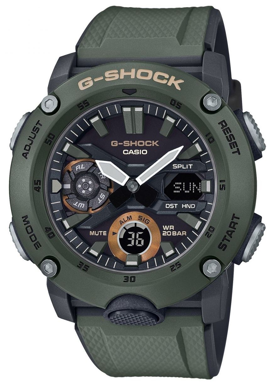Casio GA-2000-3AER | G-Shock Carbon Core Guard | Green Watch