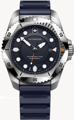 Victorinox Dive Pro Quartz (43mm) Blue Dial / Blue Rubber Strap Watch 241991