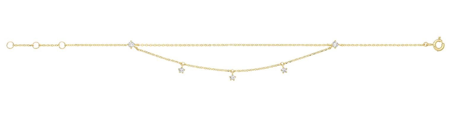 Treasure House BR650 Ladies 9ct Yellow Gold Cubic Zirconia Jewellery