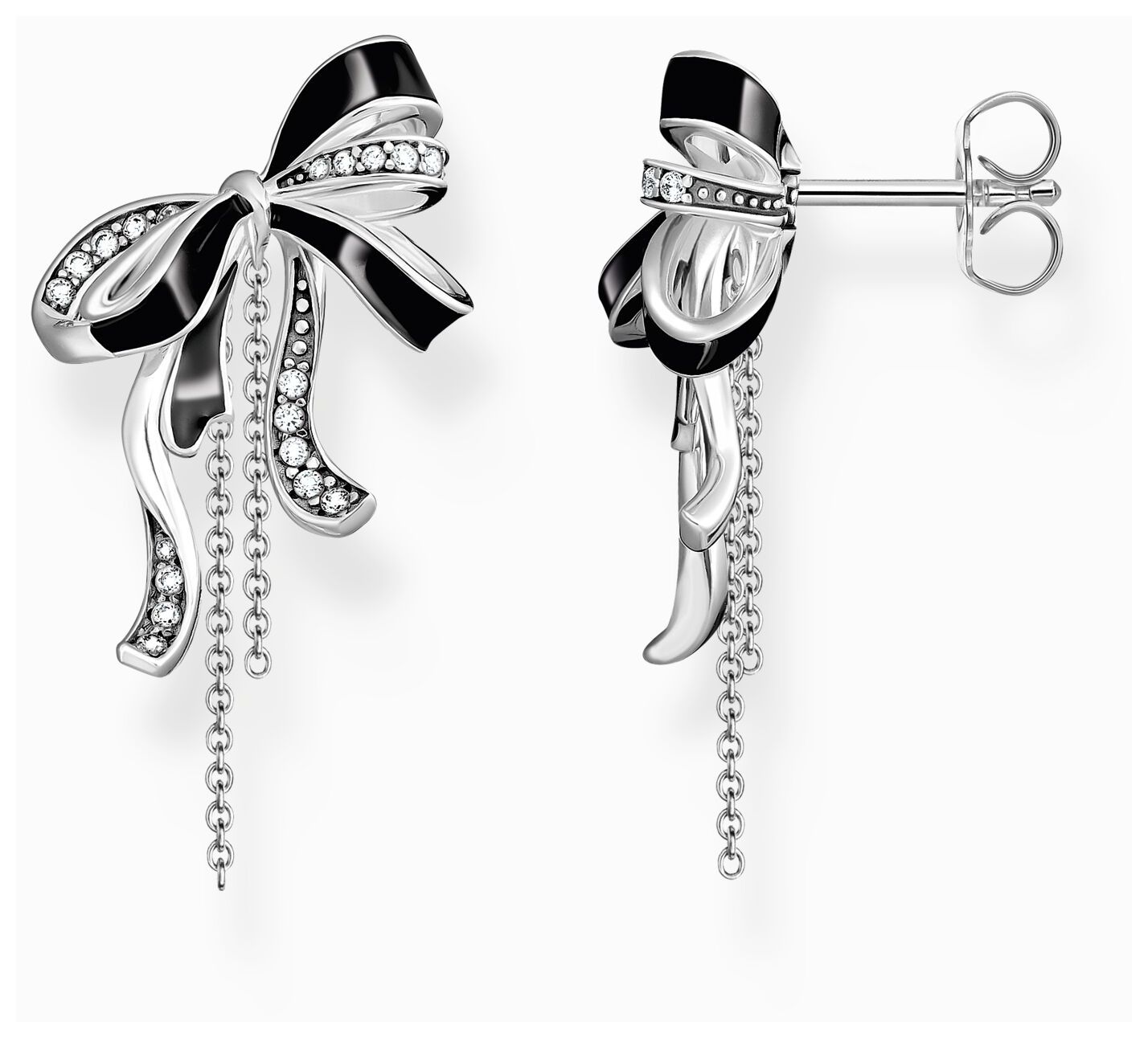 Thomas Sabo H2310-691-11 Lovely Romance Bow Earrings Crystal Jewellery