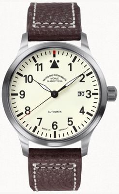 Mühle Glashütte Terrasport II Leather Band Cream Dial M1-37-47-LB