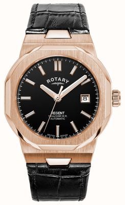 Rotary Sport Regent Automatic (40mm) Black Dial / Black Leather Strap GS05414/04