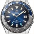 Orient Mens Automatic Blue Gradient Dial 24-Hour Rotating Bezel Stainless Steel Bracelet RA-BC0005L30B - alternate view 2
