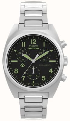 Timex Expedition Capstone Chronograph (41mm) Black Dial / Stainless Steel Bracelet TW2Y61200