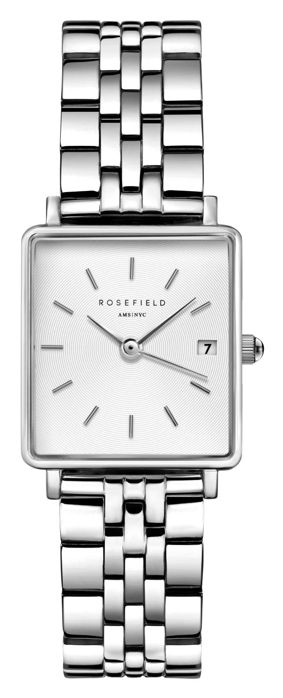 Rosefield QMWSS-Q020 Boxy XS (22mm) White Dial / Stainless Watch