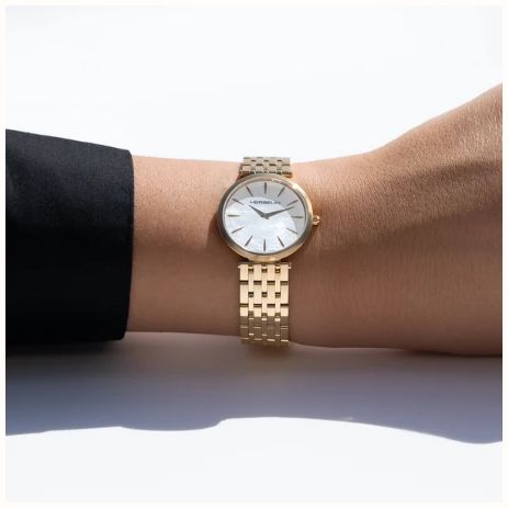 Herbelin Epsilon Quartz (28mm) Mother-of-Pearl Dial / Gold PVD Stainless Steel Bracelet 17116BP1N19 - alternate view 4