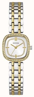 Guess HAZEL Three-Hand Quartz (25mm) Silver Dial / Two-Tone Stainless Steel Bracelet GW1018L3