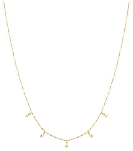 Treasure House G3394GP Silver Gold Plated Multi Tear Drop Jewellery